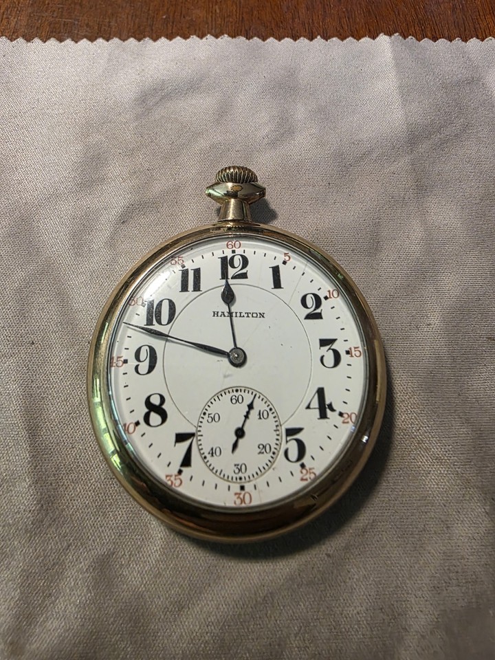 A genuine Hamilton 978 17-jewel gold-filled pocket watch — a storied American watchmaker's piece that's a serious collector's score.