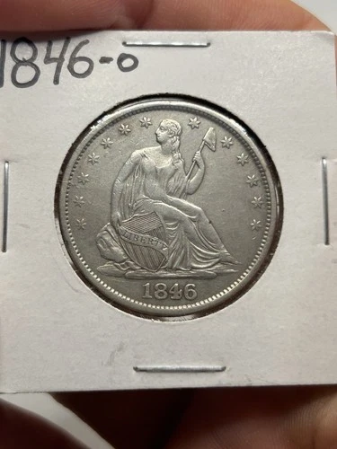 1846-O Medium Date SEATED LIBERTY HALF DOLLAR Looks XF! Tough Type Coin***
