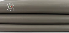 KHAKI GREY Thick Soft Italian Lambskin Sheep Leather hide skin 5sqf 1.3mm #C7062