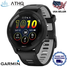 Garmin Forerunner 265 GPS Running Smartwatch – Black & Gray 010-02810-00 - NEW