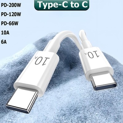 USB A to TypC Kabel 10A PD 200W Handy Laptop Schnellladekabel Datenkabel 0.25~3m