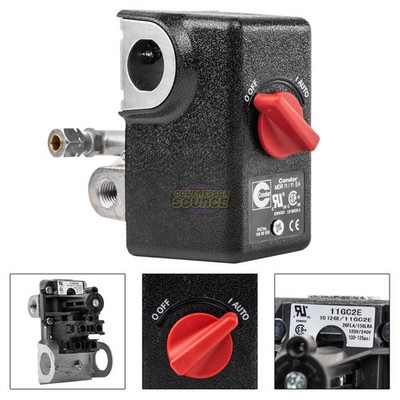 Condor 11GC2E Pressure Switch Control Valve 100-125PSI 4 Port 1/4'' FNPT MDR11/11