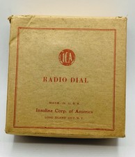 Vintage Large Knob Radio Dial Made In USA Insuline Corp. Of America S1