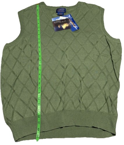 Pendleton Sweater Vest Mens XL Mint Pullover Blue V Neck Diamond Knit Arglye - Picture 6 of 7