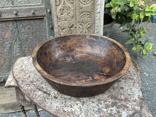 1890s Ancient Old Wooden Hand Carved Beautiful Bowl Parat - Picture 3 of 8