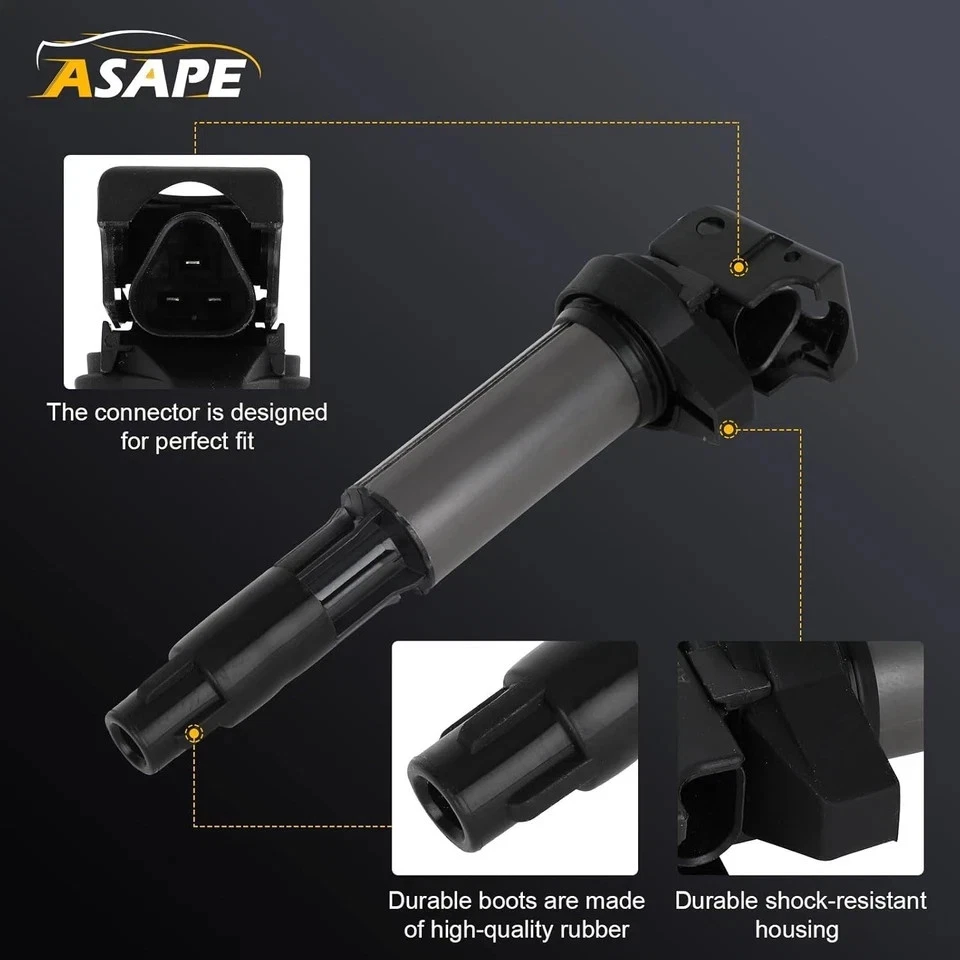 6X Ignition Coil & 6 Spark Plug For BMW 325i 328i 330i 530i X3 X5 X6 UF515 UF522 - Image 2 of 4