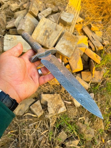 Custom Dagger/Handmade Dagger/Damascus body DAGGER/Camping knife/Viking knife - Picture 5 of 8
