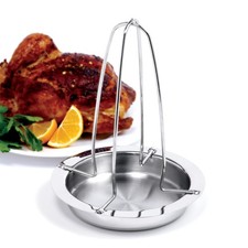 Norpro Deluxe Stainless Steel Vertical Poultry Roaster for Chicken Turkey, 266