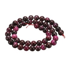 50pcs Magenta Tiger Eye Natural Stone Beads 8mm Round Loose Bead