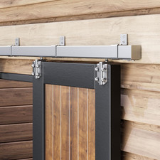 8FT Weather-Resistant Sliding Barn Door Hardware Kit - 450Lb Capacity