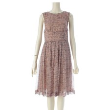 Chanel Sleeveless Dress Silk Pink Size 34 Chest 13.8 in Length 38.2 in