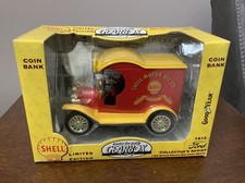 Gearbox 1912 Ford Delivery Truck Shell Motor Oil 1:24 Coin Bank Die-Cast NIB
