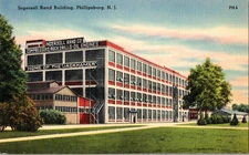 Postcard Ingersoll Rand Building Phillipsburg New Jersey Linen Unposted