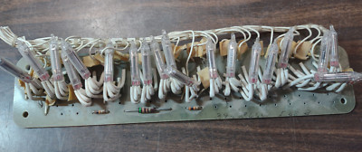 20 each 6977 Amperex Tuning Indicator Tubes on a vintage PCB assembly long leads