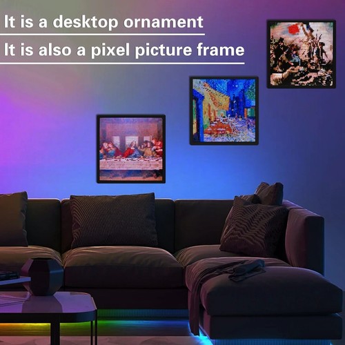 LED Pixel Art Display Smart 32x32 Pixel Panel APP Control DIY Game Patterns - Picture 3 of 11