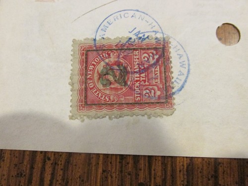 1916 AMERICAN HAWAIIAN STEAMSHIP COMPANY stock certificate CANCELLED lot T - Picture 17 of 19