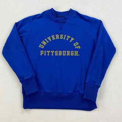 Hillflint University of Pittsburgh Sweatshirt Size Small Blue Crewneck  Pullover