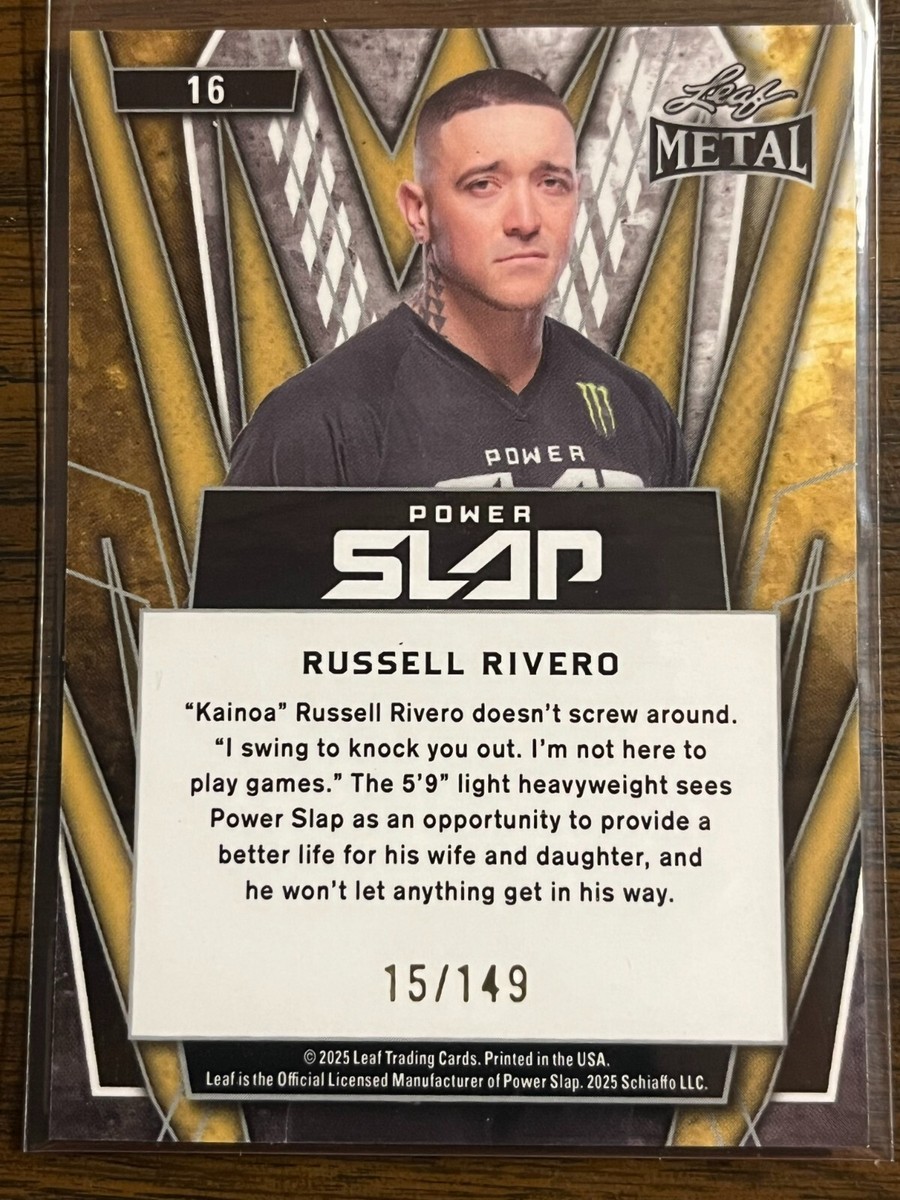 2025 Leaf Metal Power Slap #16 Kainoa Russell Rivero SILVER 15/149