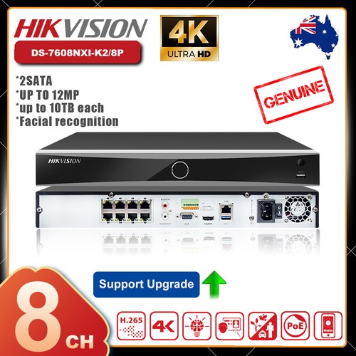 Hikvision DS-7608NI-K2/8P 8-Channel 4K NVR With 8 PoE Ports & 4TB HDD