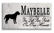 Lab Memorial Stone Personalized Labrador Garden Rock Grave Marker Outdoor or Ind