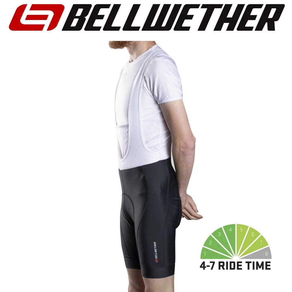 BELLWETHER SALE $99.95 (RRP$129) Endurance Gel - Cadence Mens Bib Black - 2XL