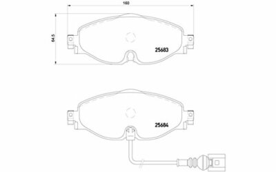 Pastiglie freno Brembo Anteriore P 85 182. Set di 4