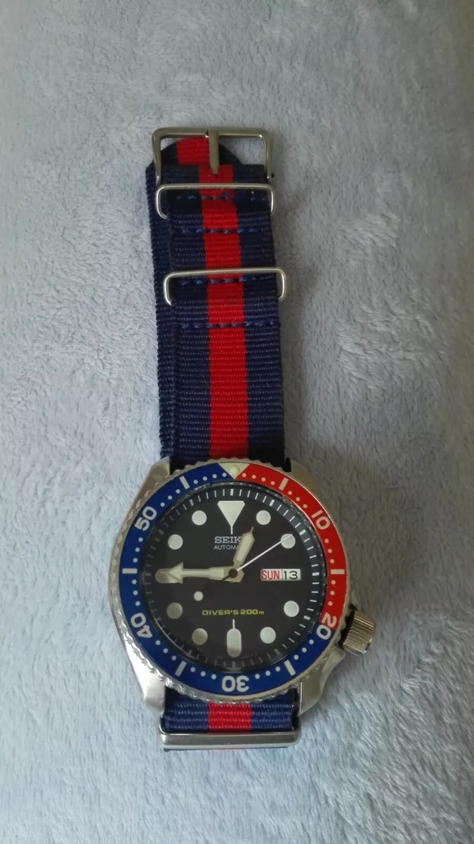 SEIKO SKX009 SCUBA DIVER S 200MT PEPSI AUTOMATIC 7S26 0020 AO PLUS