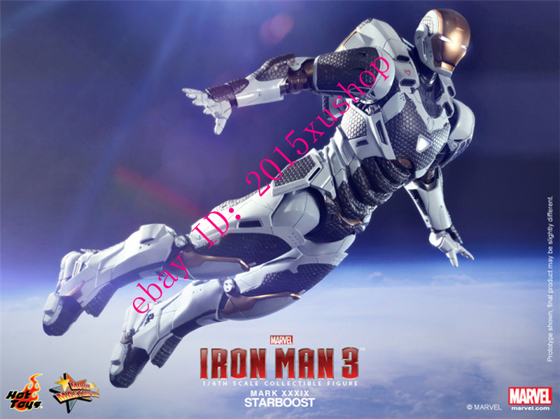 （未使用）ホットトイズ　アイアンマン マーク39 スターブースト MMS214 Hot Toys MMS214 Iron Man 3 1/6 Starboost Mark 39 Action Figure In