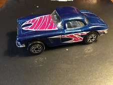 VINTAGE MATCHBOX 1962 CHEVROLET CORVETTE Dark BLUE 1982 Made China die cast car