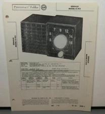 SAMS PHOTOFACT SERVICE MANUAL 345-4 DEWALD TUBE RADIO MODEL K-412 
