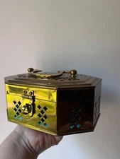 Brass Jali Cut cricket box LJ Japan Hand Crafted Engraved