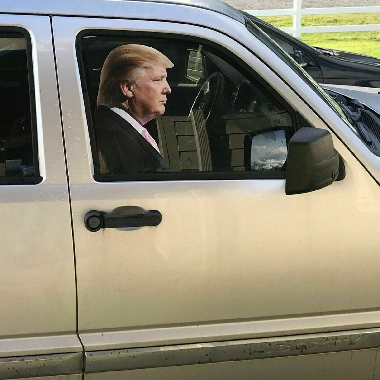 President Donald Trump Car Sticker April Fool Passenger Side Window US