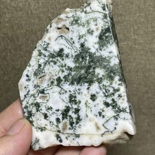 Raw Natural Aquatic Agate Crystal miracle moss stone Specimen healing 88g AB26