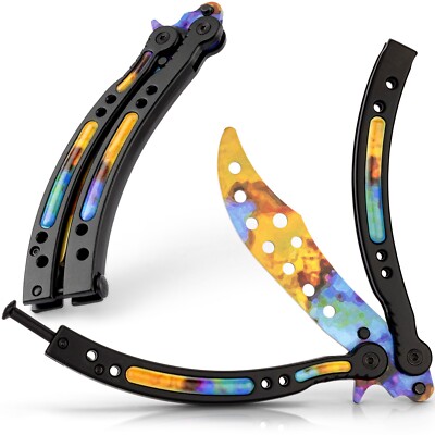 Majesty Forest  Butterfly Trainer im CSGO-Stil Balisong Trainingsmesser 206g