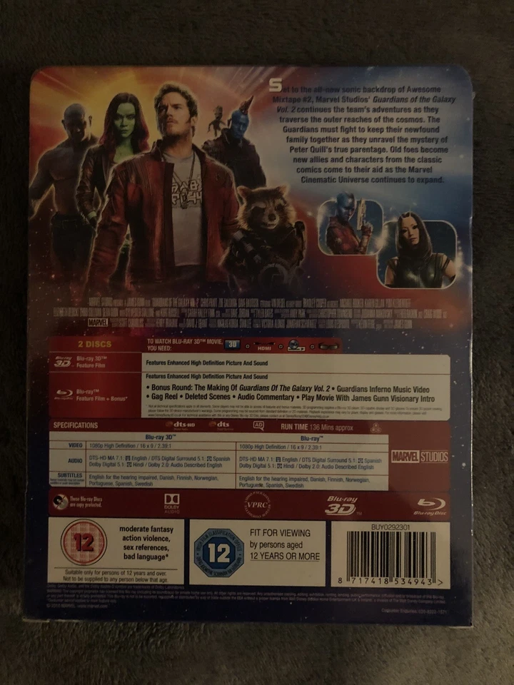 ultra rare OOP guardians of the galaxy 2 3D Lenticular limited edition steelbook - Image 2 of 2