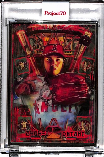 2021 TOPPS PROJECT 70 #437 SHOHEI OHTANI by ANDREW THIELE AP SILVER FRAME 3/51