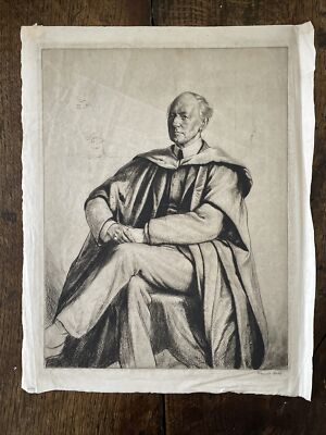 Francis Dodd Drypoint Radierung signiert Arthur Edward Donkin Rugbyschule