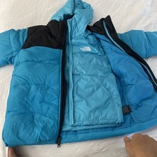 The North Face Double Down Jacket Triclimate Jacket Hooded Girls 2 Black Blue M