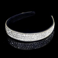 Wecoe Silver Headband Women Girls Fashion with Rhinestones, Crystal