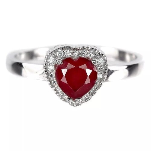 Sterling Silver Ring Ruby Genuine Natural Mined Gem Size N US 6.75 - Picture 23 of 24