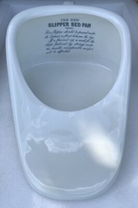 Vintage Porcelain Slipper Bed Pan Antique