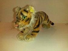 TIGER KING 50's STEIFF STALKING BENGAL TIGER 11 INCHES 22CM SILVER BUTTON