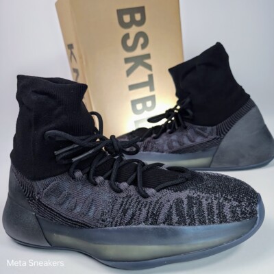 Adidas US 13.5 Men's Slate Onyx Black Grey Boost  Yeezy BSKTBL Knit   HQ6762 New