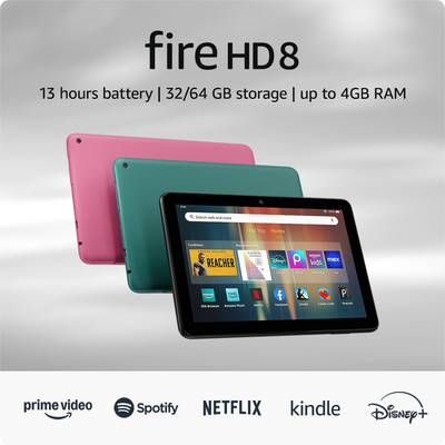New  Fire HD 8 Tablet, 8  HD Display, 4GB Memory, 64GB, Responsive and Vibrant, 