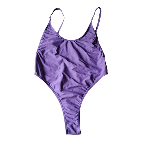 Fabletics Swimsuit Womens Medium One-Piece Low Back Bathing Suit Purple Lavender