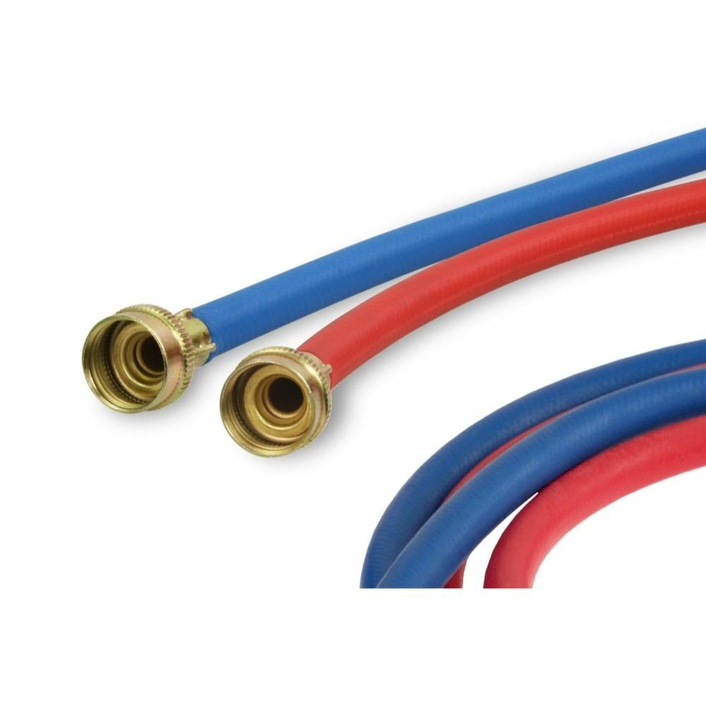 Everflow 72 in. Washing Machine Hot/Cold Hose Durable Rubber Kit(1 Red
