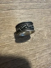 Ring Wildthings Silver Thick Barbwire Size 7 Biker Motorcycle