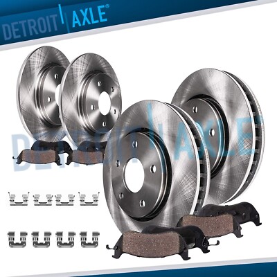 10.91'' Front 10.79'' Rear Disc Rotor Brake Pad Kit for 2015 2016 Subaru Impreza