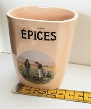 Petit Pot à Épices Ancien DIGOIN France Décor Angelus de Millet