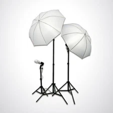 Photo Studio Lighting Umbrella Stand Light Kit + Case
